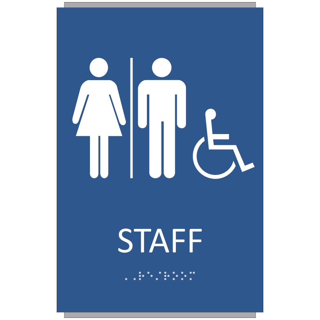 ADA Braille Staff Restroom Sign